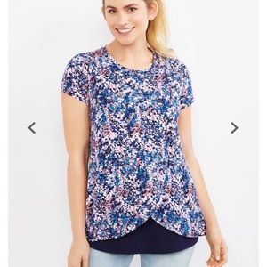 Motherhood maternity tulip hem nursing tee